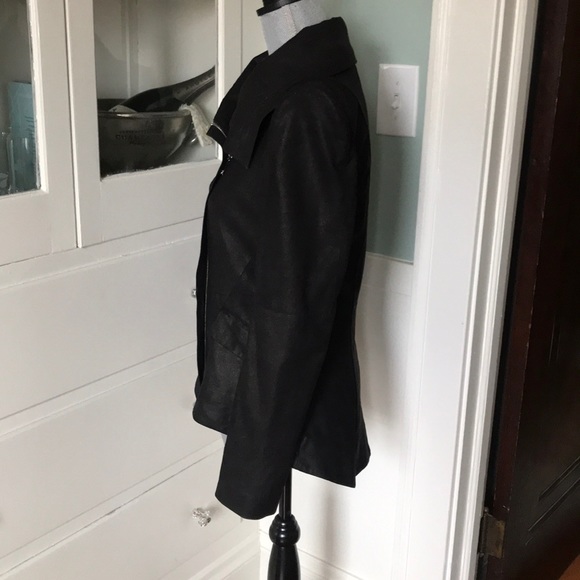 Dawn Levy leather jacket tailcoat asymmetrical hem - Picture 9 of 14